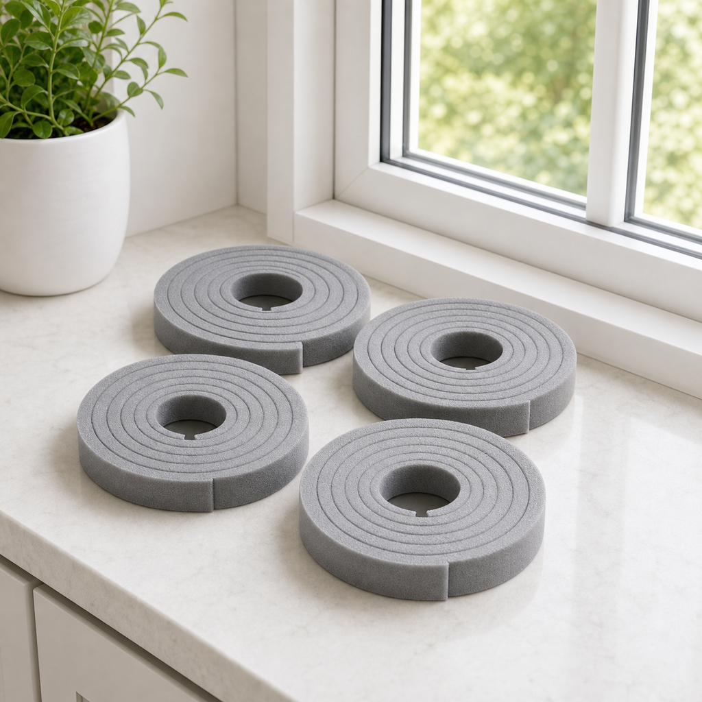 Cozy Haven Foam Window Seal Tape - grey 4-roll foam seal tape set