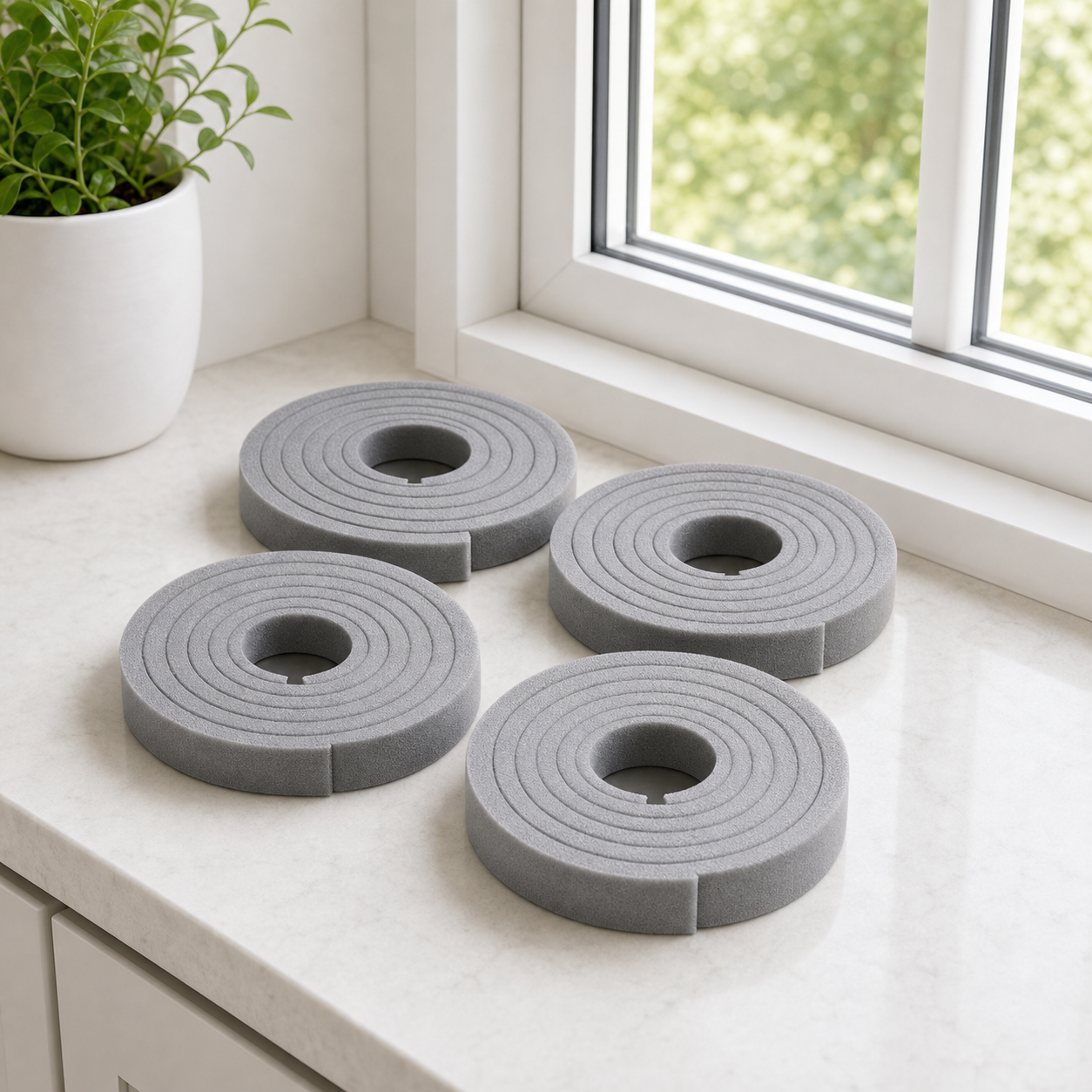 Cozy Haven Foam Window Seal Tape - grey 4-roll foam seal tape set