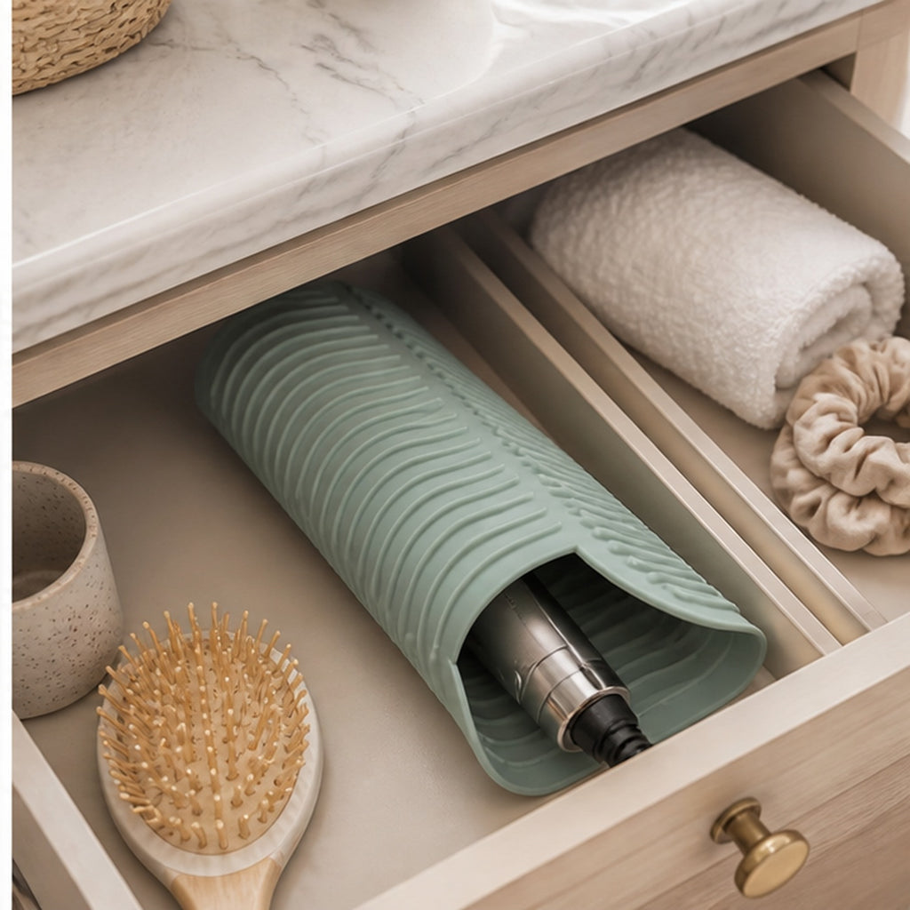 Cozy Haven Sage Heat-Resistant Styling Mat lifestyle image 3