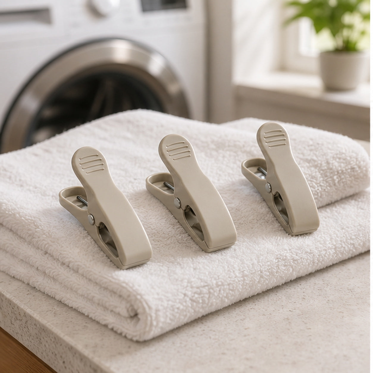 Cozy Haven Heavy Duty Towel and Laundry Clips - 3 Piece Set lifestyle image 1