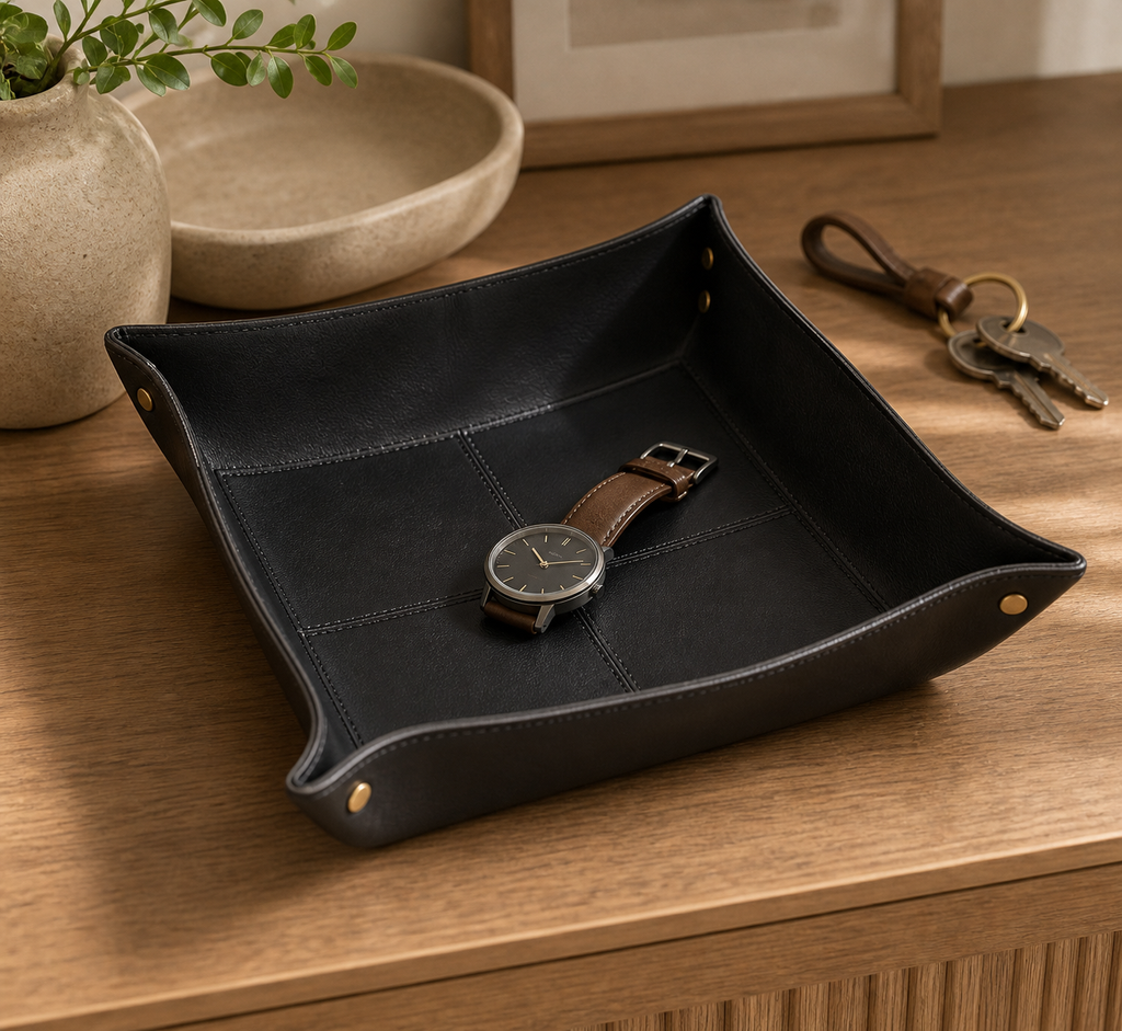 Cozy Haven Leather-Look Entryway Catchall Tray lifestyle image 2