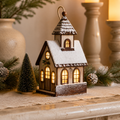Cozy Haven LED Wooden Christmas Village Houses lifestyle image 1 for Snowy Cottage