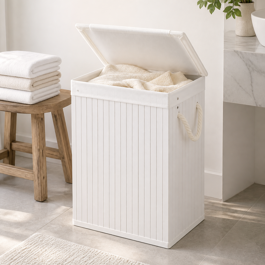 Cozy Haven Lidded Laundry Basket Hamper lifestyle image 3