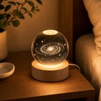 Cozy Haven mini crystal ball night light in Galaxy design
