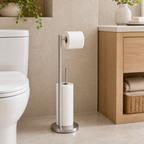 Cozy Haven Freestanding Toilet Paper Stand - Silver