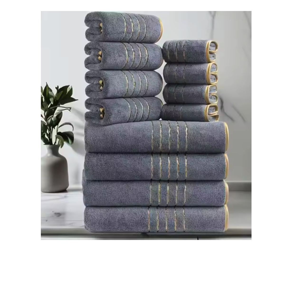 Cozy Haven product image for Cozy Haven Ribbed Quick Dry Bath Mat Set - Light Gray