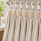 Cozy Haven Loop Towel Clip Holder - white 6 piece set on towel rail