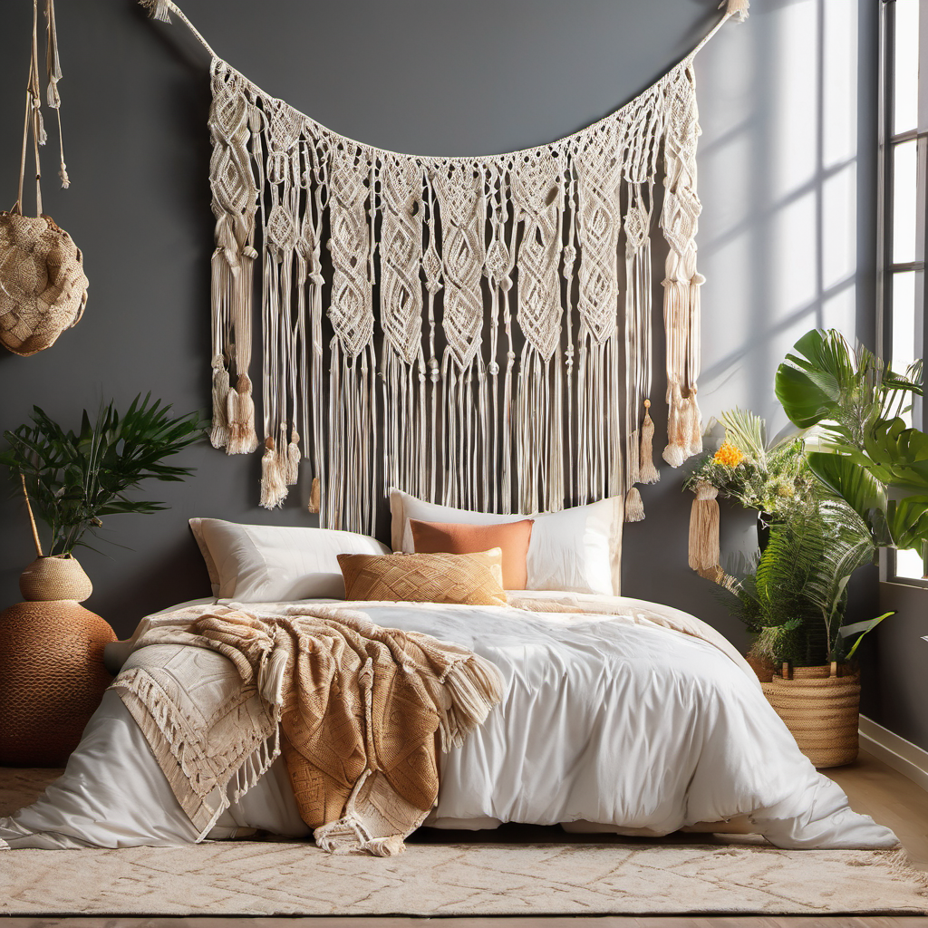 Handmade Macrame Wall Hanging - Boho Woven Tapestry | Living Room & Bedroom Wall Decor
