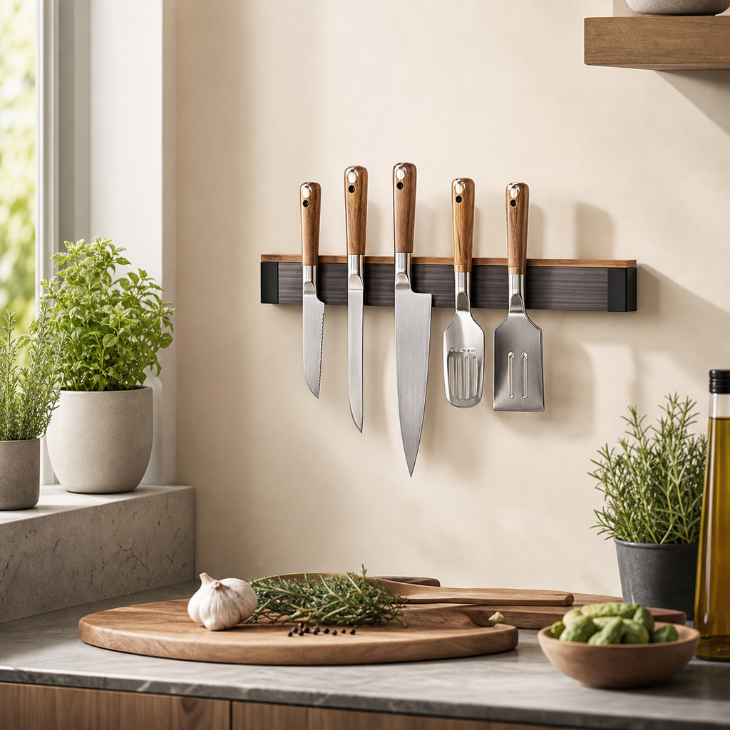 Cozy Haven Magnetic Knife Holder Strip - Wall Mount Kitchen Storage Organizer - 400mm