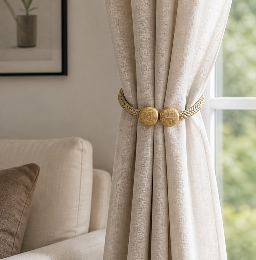 Cozy Haven Magnetic Curtain Tieback Clips lifestyle image 2