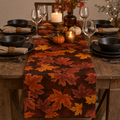 Cozy Haven Maple Leaf Autumn Table Runner lifestyle image 1 for 150 x 33 cm