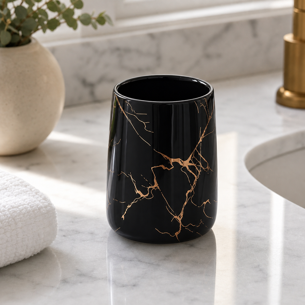 Cozy Haven Marble Bathroom Accessories Set lifestyle image 1