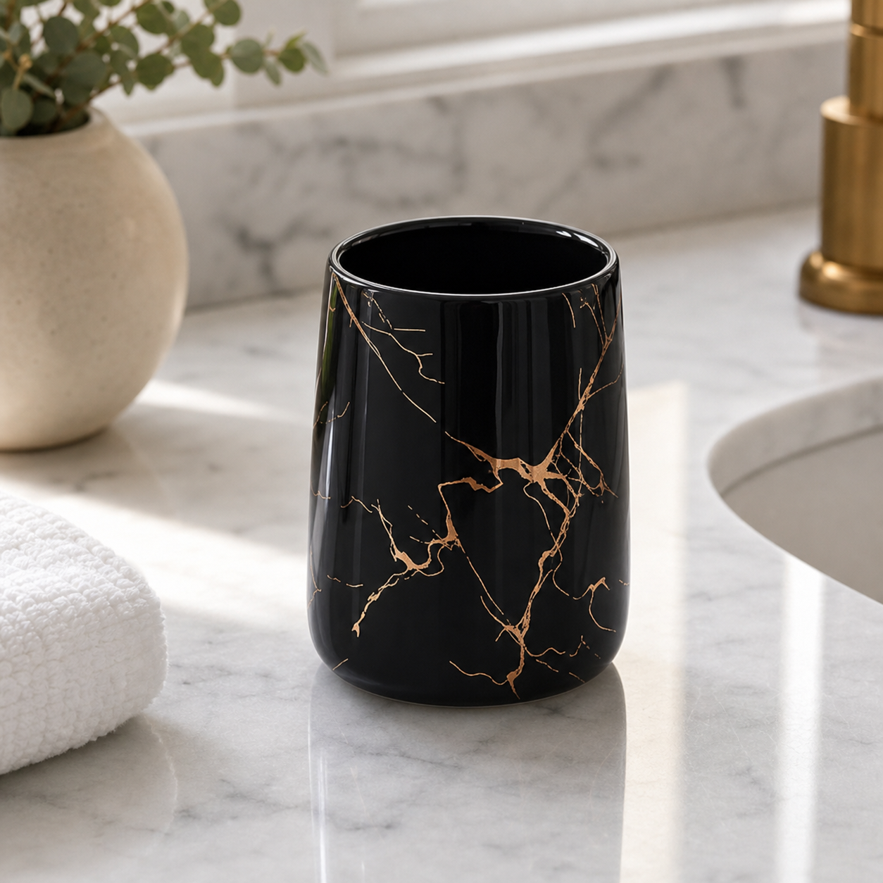 Cozy Haven Marble Bathroom Accessories Set lifestyle image 1