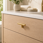 Cozy Haven Matte Gold T-Bar Cabinet Knob - 50 mm product view