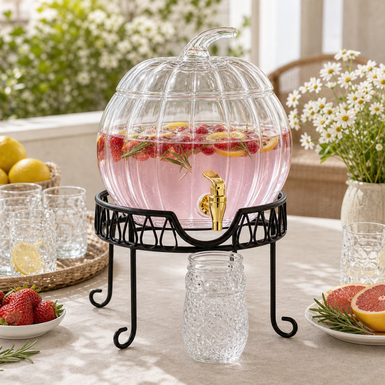 Cozy Haven Metal Drink Dispenser Stand lifestyle image 2