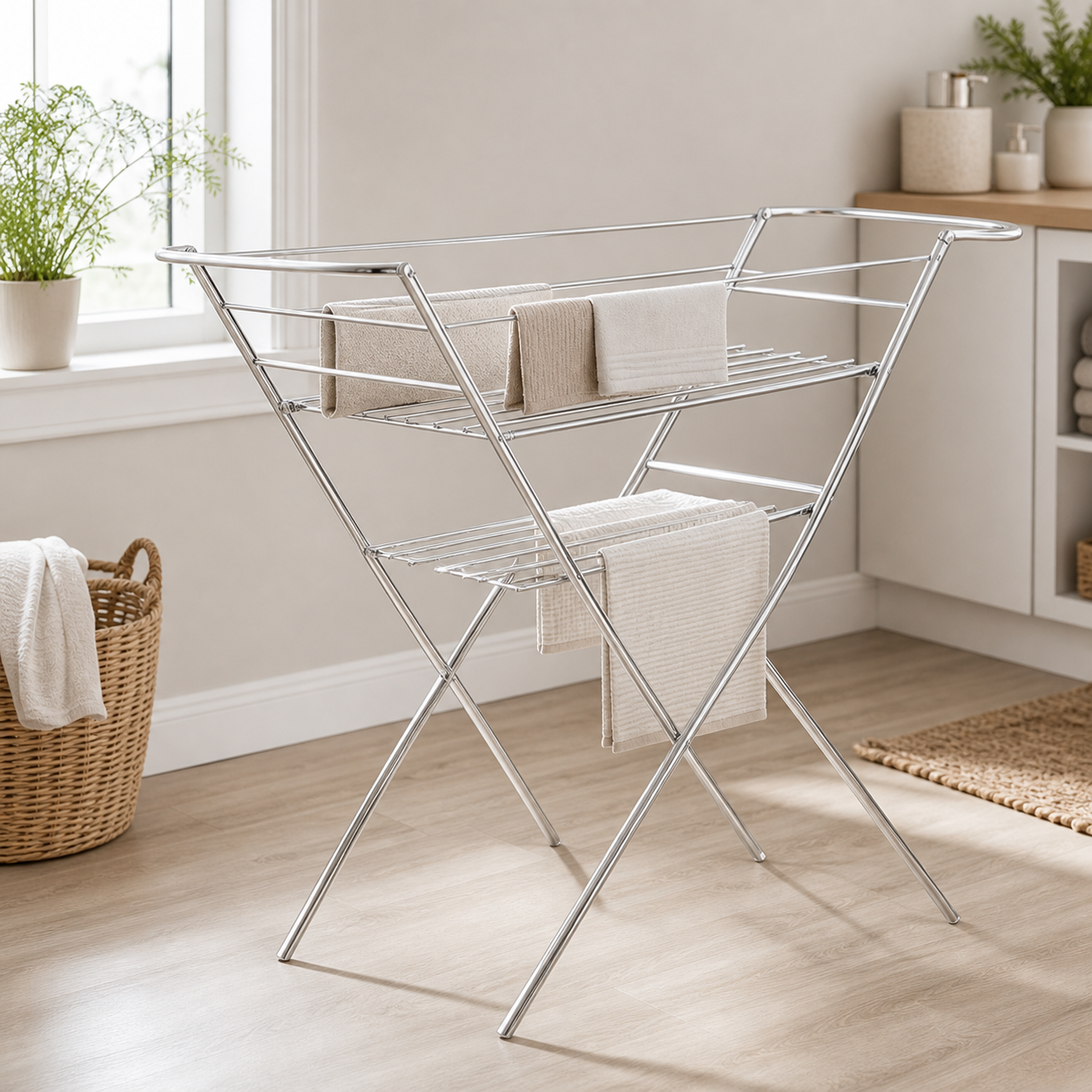 Cozy Haven Metal Foldable Drying Rack lifestyle image 1