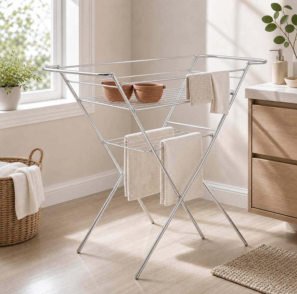 Cozy Haven Metal Foldable Drying Rack lifestyle image 3