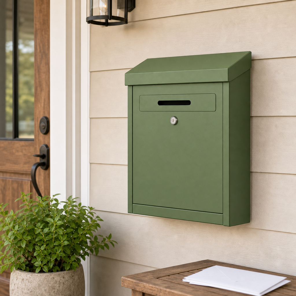 Cozy Haven Metal Wall Mail Drop Box organized storage view 6