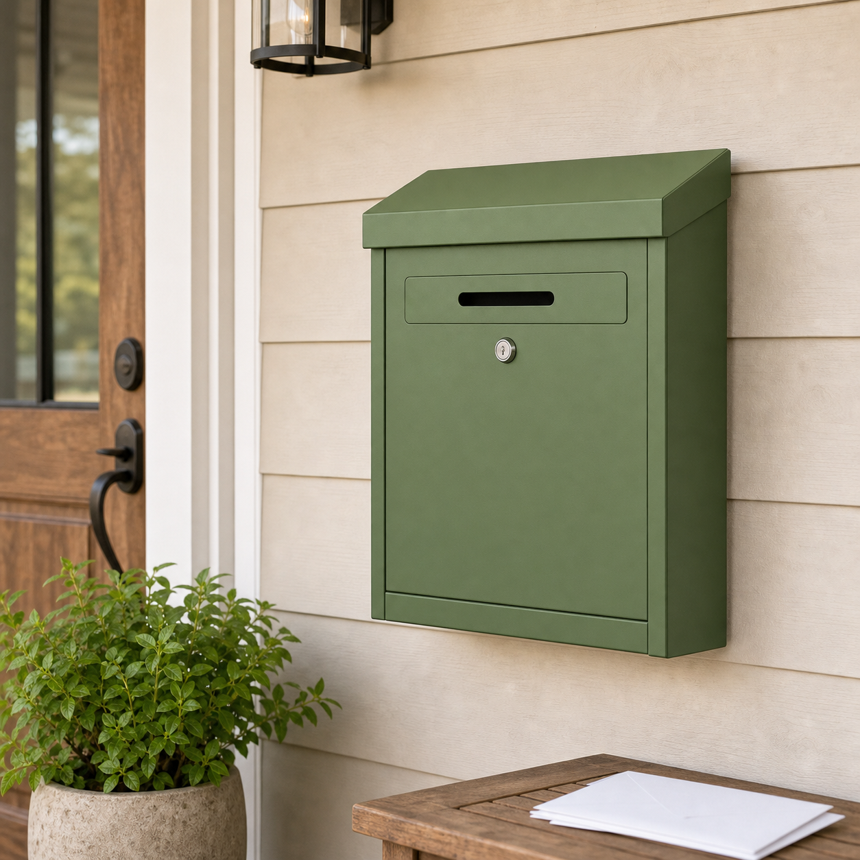 Cozy Haven Metal Wall Mail Drop Box organized storage view 6