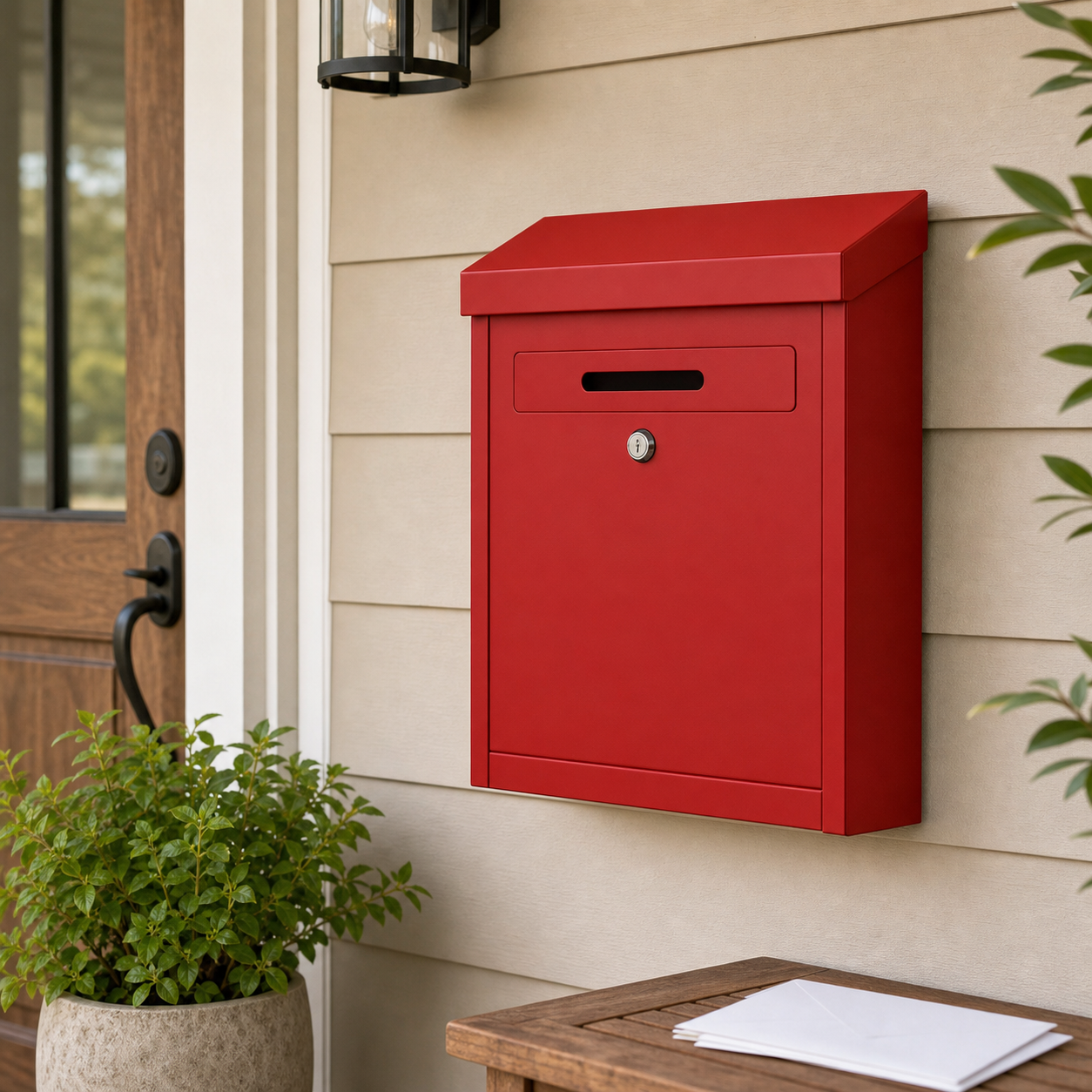 Cozy Haven Metal Wall Mail Drop Box organized storage view 5
