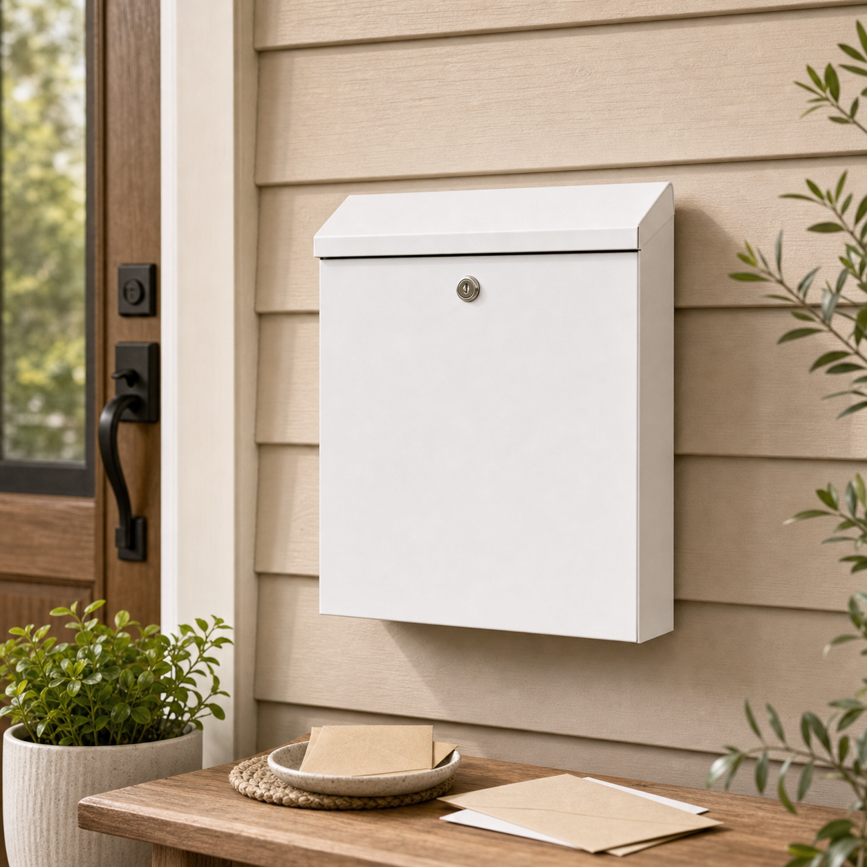 Cozy Haven Metal Wall Mail Drop Box organized storage view 2