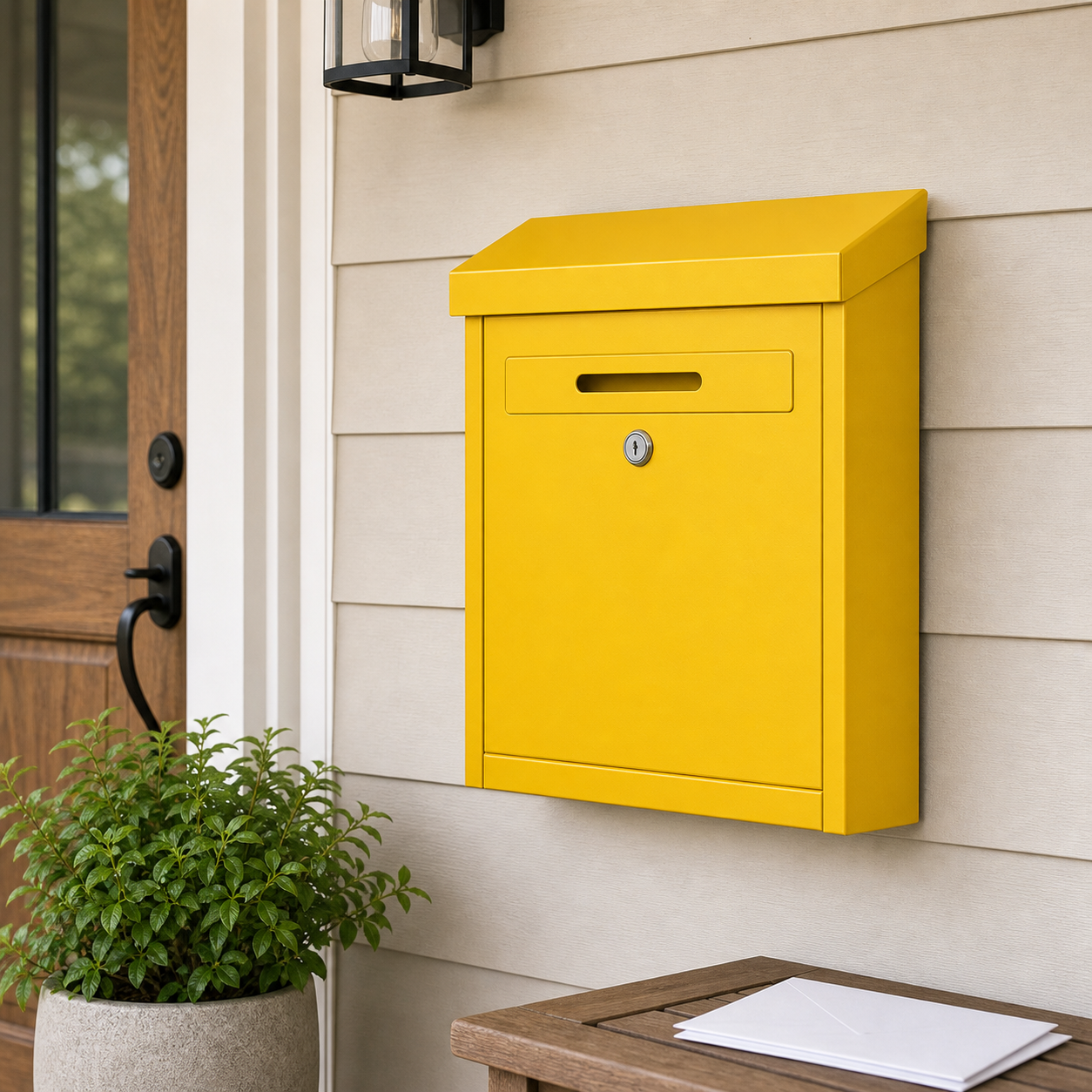Cozy Haven Metal Wall Mail Drop Box organized storage view 4