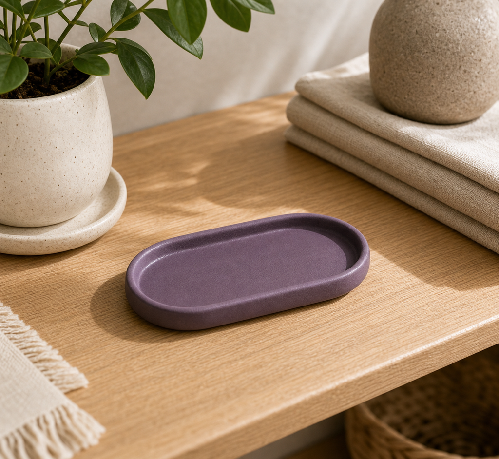 Cozy Haven Mini Ceramic Planter with Tray lifestyle image 3