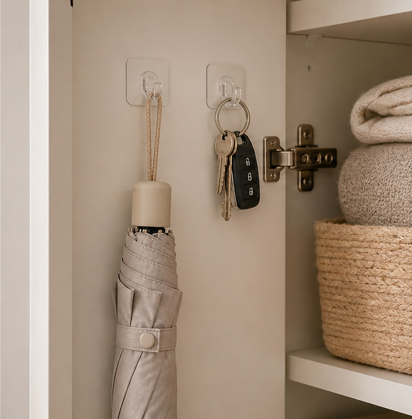 Cozy Haven Mini Adhesive Wall Hooks lifestyle image 3
