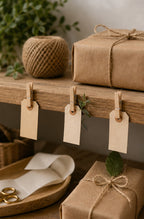 Cozy Haven Mini Wood Photo Clips 50 piece set gift tag display view 3