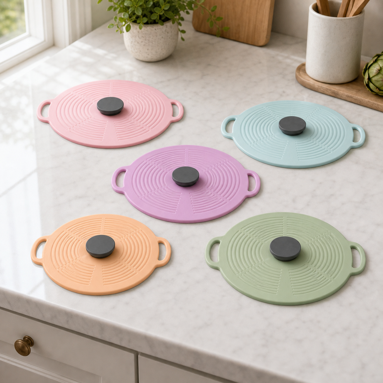 Cozy Haven Silicone Bowl Covers - mixed color 5-piece silicone bowl cover set