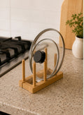 Cozy Haven Natural Wood Pot Lid Holder lifestyle image 1
