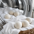 Cozy Haven Natural Wool Dryer Balls - dryer use context