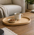 Cozy Haven Oval Wood Serving Tray styled kitchen view 3