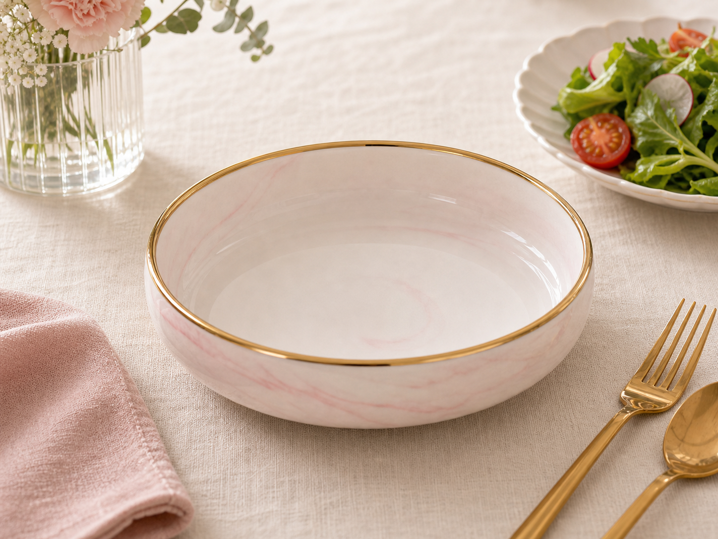 Cozy Haven Pink Marble Dinnerware Collection lifestyle image 7