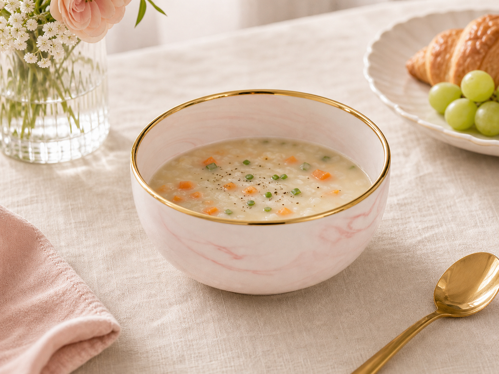 Cozy Haven Pink Marble Dinnerware Collection lifestyle image 8