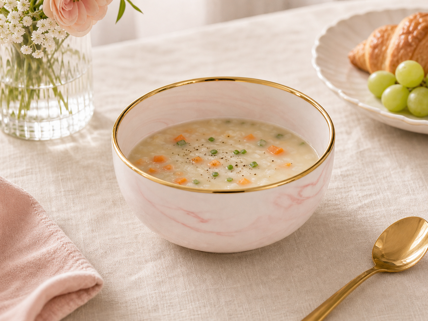 Cozy Haven Pink Marble Dinnerware Collection lifestyle image 8