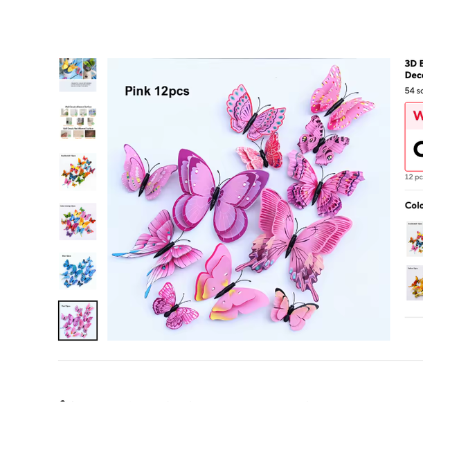 Cozy Haven 3D Butterfly Wall Decal Set - 48 Pack Removable Paper Art Stickers with Magnetic Wings - Bedroom supplier exact visual pink