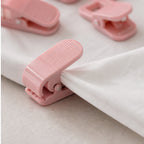 Cozy Haven Pink Anti-Slip Bed Sheet Clips - 10 Piece Set styled home view 3