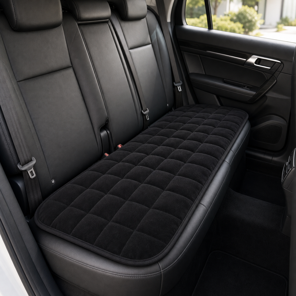 Cozy Haven Plush Car Seat Cushion - Black Rear Seat - 1 Piece