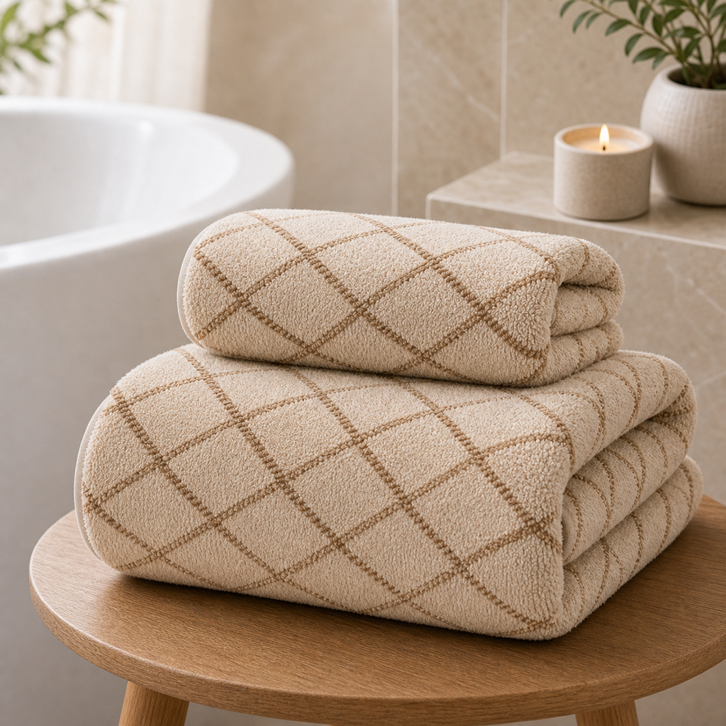 Cozy Haven Quick Dry Stonewashed Cotton Bath Towel Set lifestyle image 2