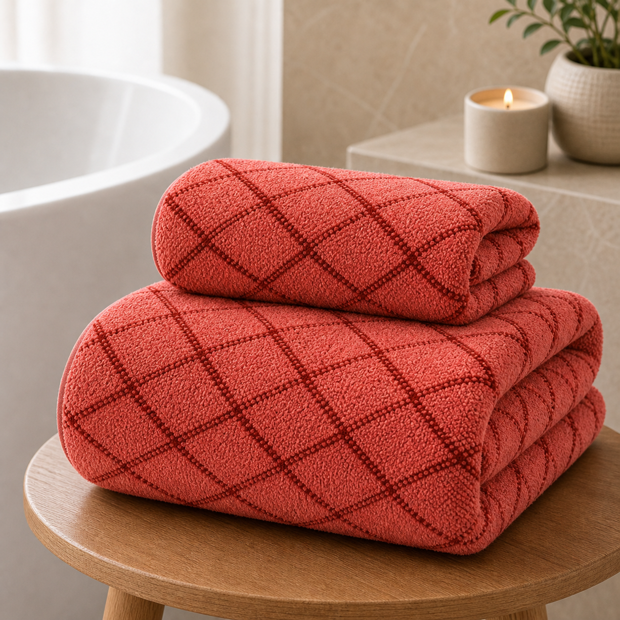 Cozy Haven Quick Dry Stonewashed Cotton Bath Towel Set lifestyle image 5