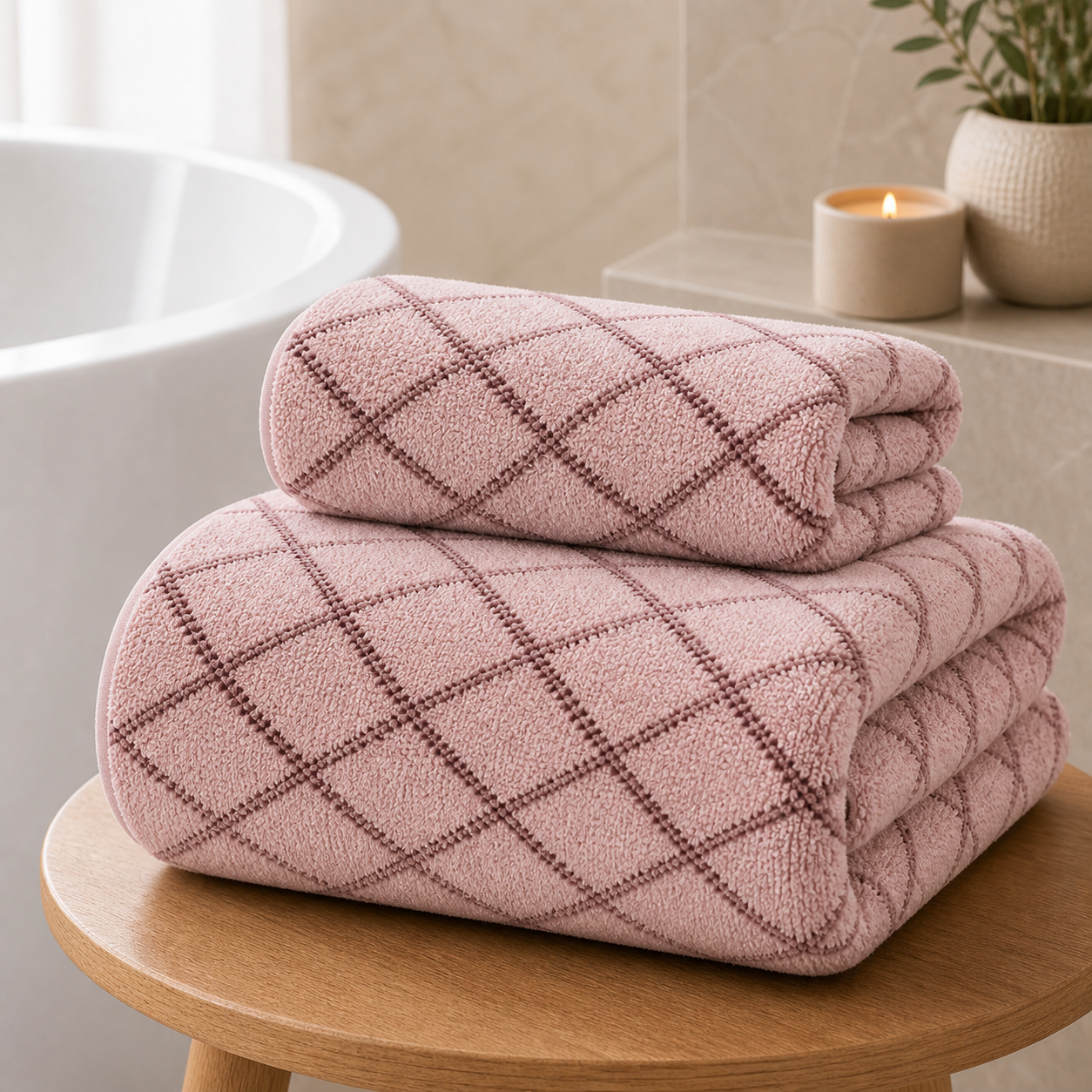 Cozy Haven Quick Dry Stonewashed Cotton Bath Towel Set lifestyle image 6