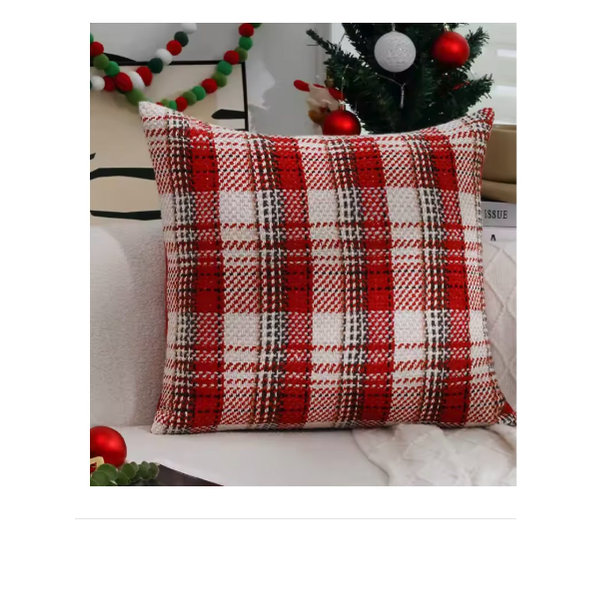 Cozy Haven Checker Tufted Pillow Cover Set supplier reference Red