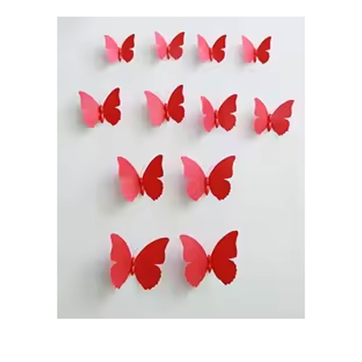 Cozy Haven 3D Butterfly Wall Stickers 12-Piece Set - Bedroom supplier exact visual red