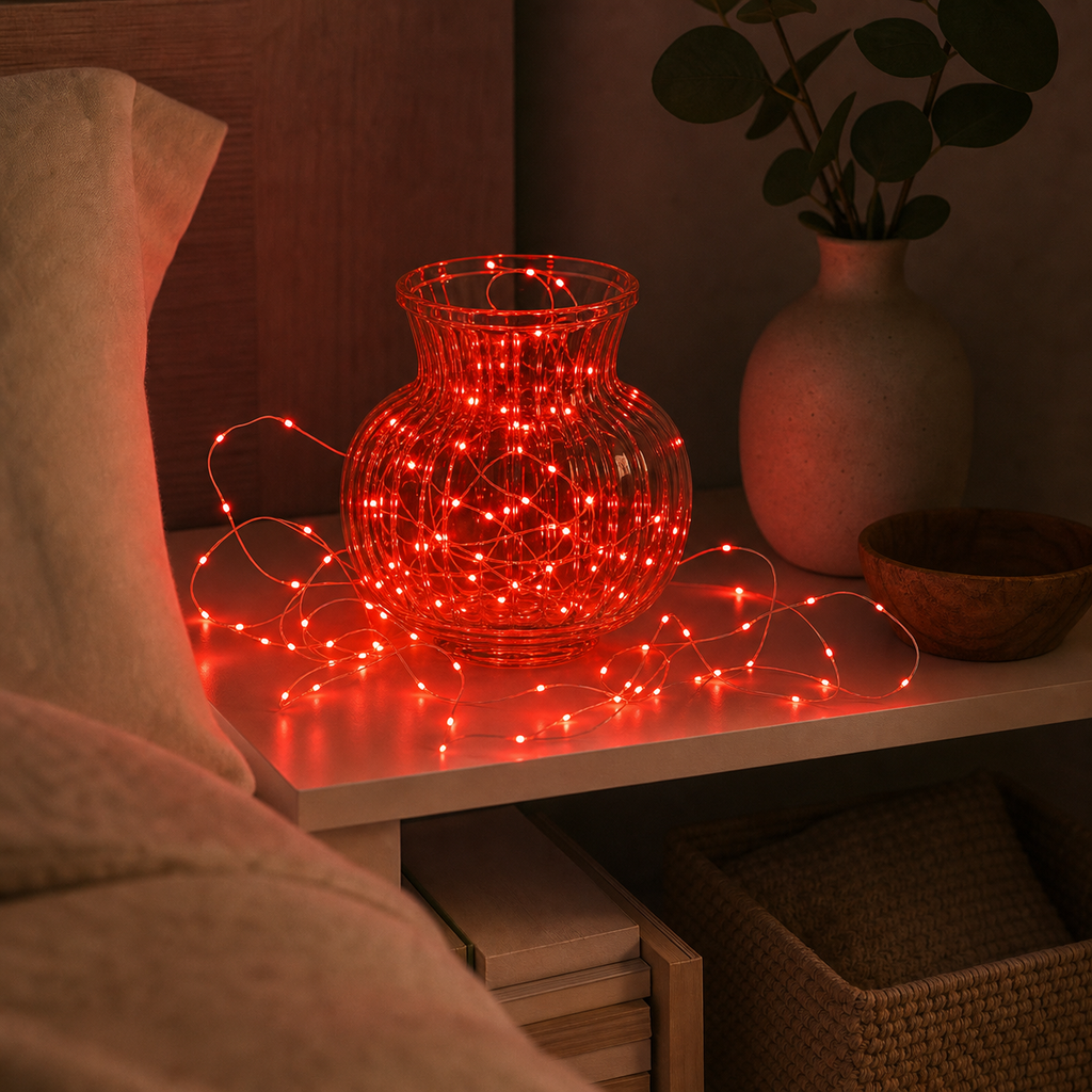 Cozy Haven Battery Copper Wire Fairy Lights lifestyle image 4 for Red
