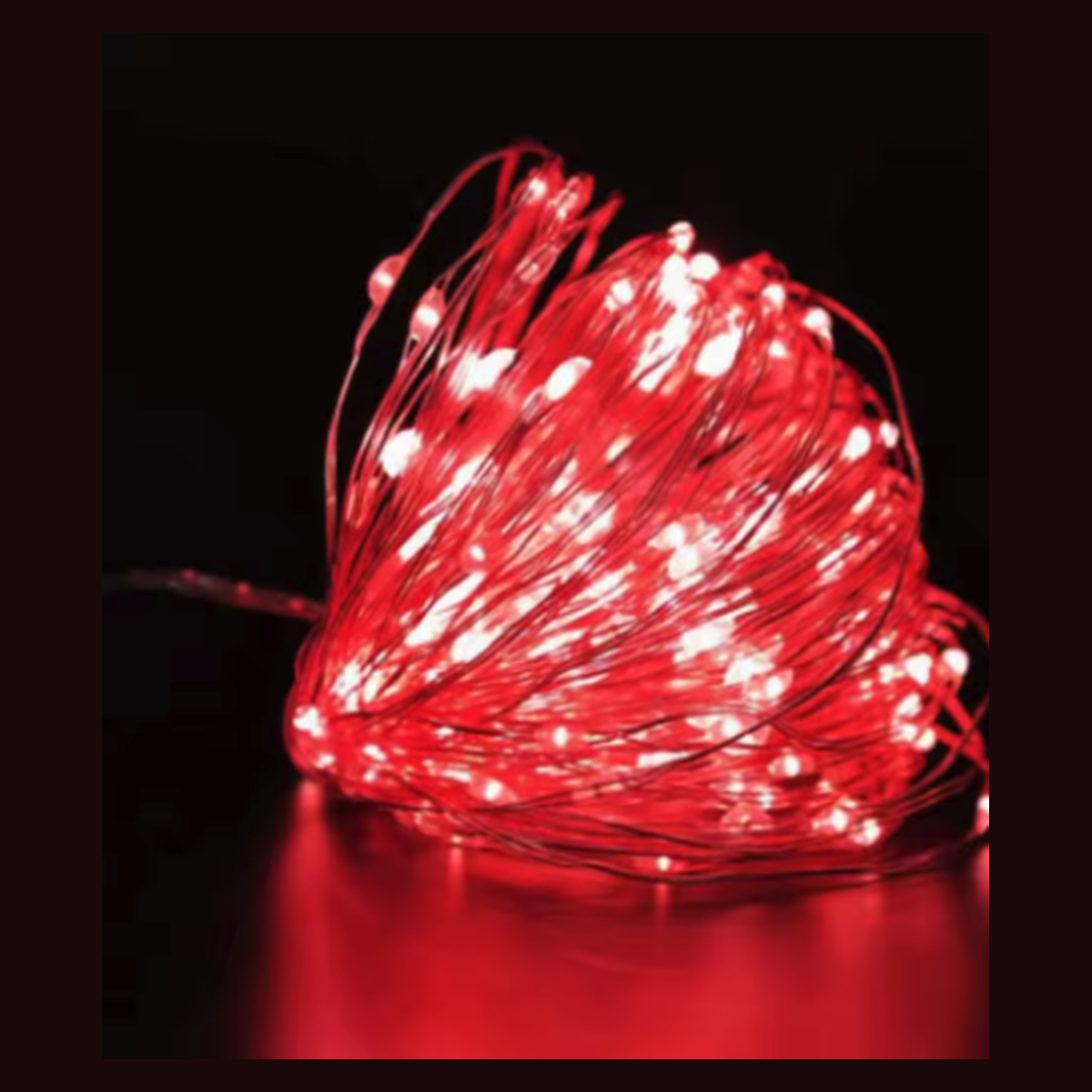 Cozy Haven LED Fairy String Lights 33ft Copper Wire - 100 LED Waterproof Battery Operated Decorative Lights - Bedroom supplier reference Red