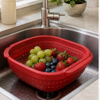Cozy Haven Red Folding Silicone Sink Strainer Basket product photo 1