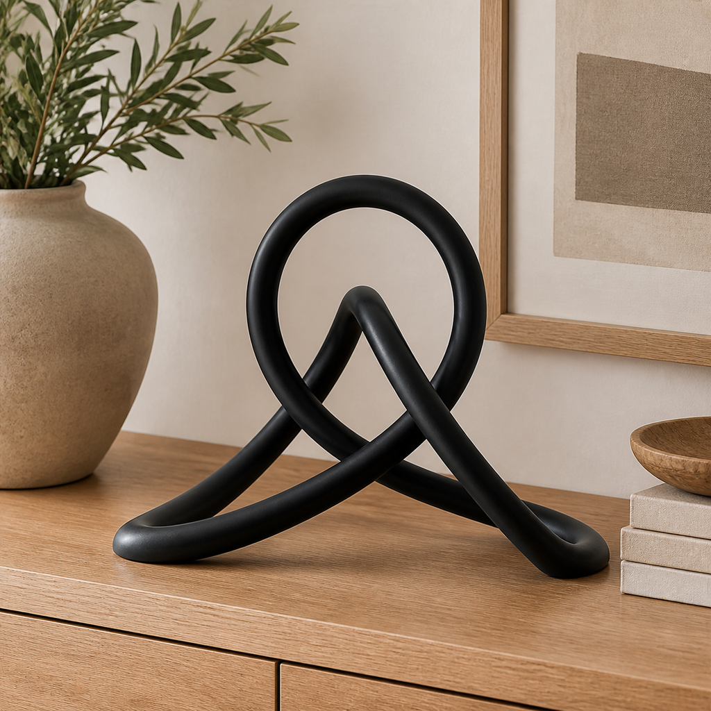 Cozy Haven Resin Knot Sculpture Accent lifestyle image 2