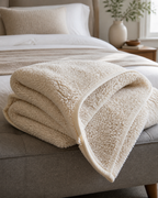 Cozy Haven Reversible Sherpa Fleece Throw Blanket lifestyle image 3