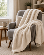 Cozy Haven Reversible Sherpa Fleece Throw Blanket lifestyle image 4